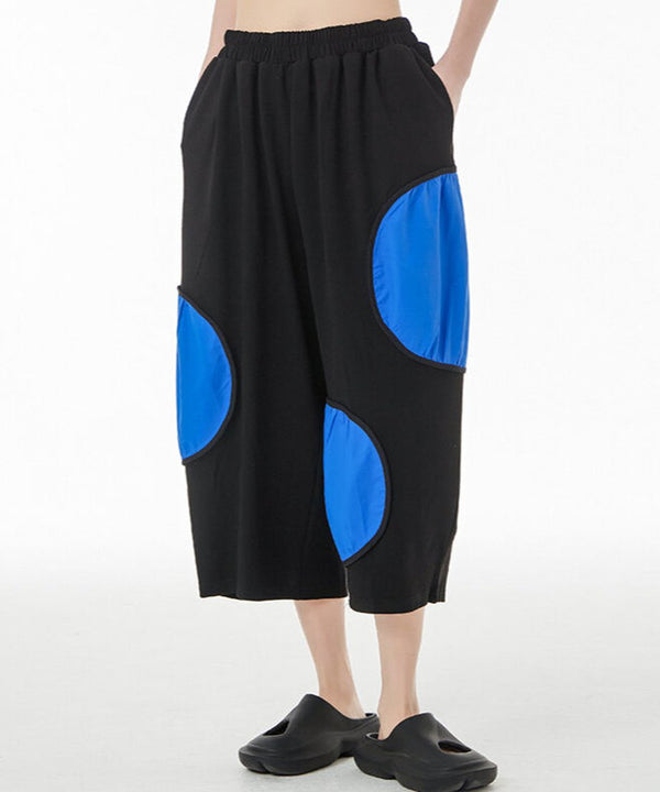 Circle Patch Color Block Pants